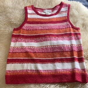 Striped Sleeveless Knit Top